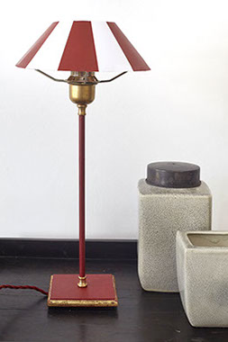 Luzzante red table lamp