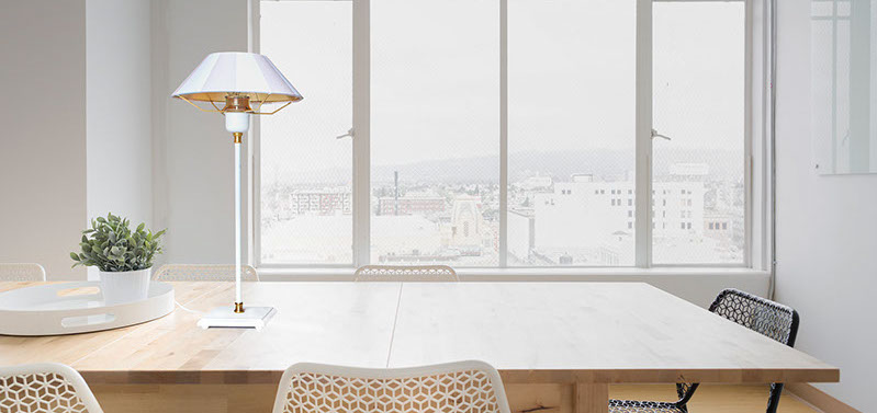 Luzzante lamp in white interior